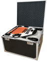 Remote controlled heated stretcher stored in a protective case, designed for water rescue operations.