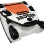 Load image into Gallery viewer, Remote controlled heated stretcher designed for water rescue, featuring an orange surface and advanced retrieval technology.
